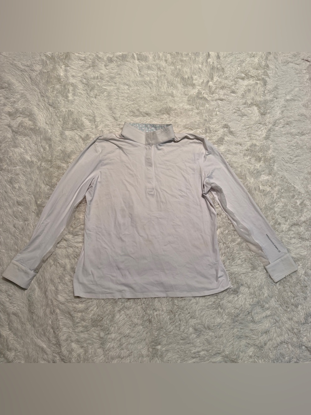 Women’s XL White Noble Long Sleeve Horseback Riding Show Shirt. Good Condition.
